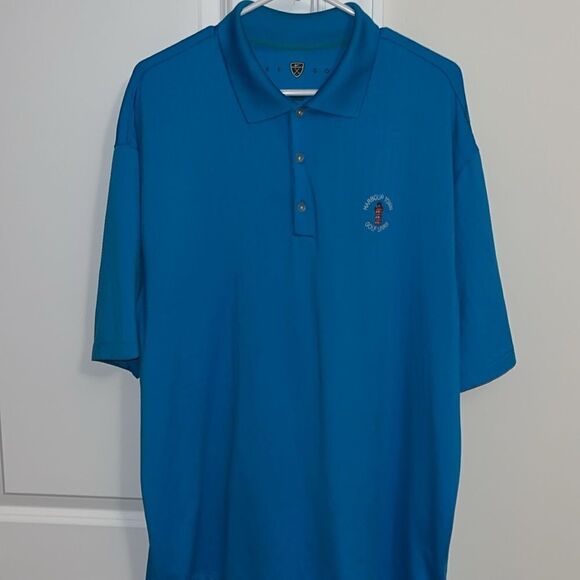 Amazing Harbour Town Golf Links performance Teal Blue Hilton Head polo shirt L - Picture 1 of 5